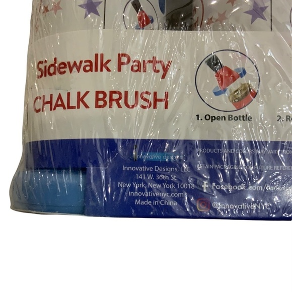 Sidewalk Party Glitter Chalk Brush. Outdoor Sidewalk Chalk  3 Bottles - Picture 5 of 6
